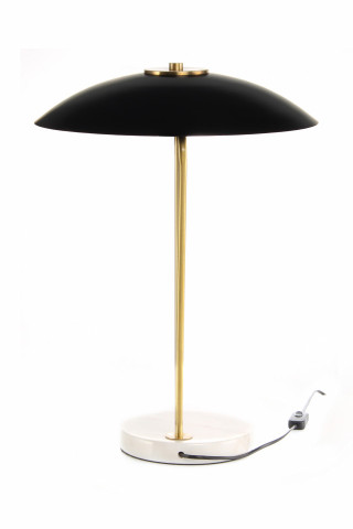 Lampa decorativa din fier/ marmura Kayani neagra/aurie/alba, un bec - Img 4