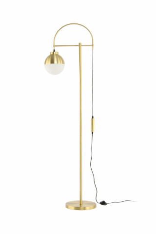 Lampadar din sticla/fie Lavina alb/ auriu, un bec - Img 3