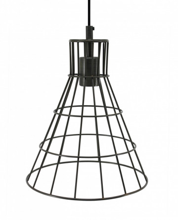 Lustra din fier galvanizat Bellatrix neagra, un bec