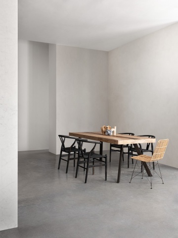 Masa dining Manchester, 8 locuri, fixă, din lemn de mango și lemn reciclat, 200x100 cm - Img 11