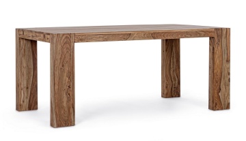 Masă extensibilă Sunderland, 10 locuri, din lemn de sheesham, finisaj natural, 175-265x90x76 cm - Img 2