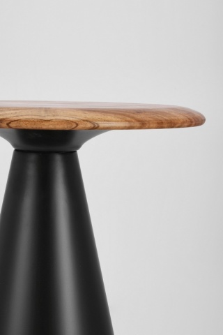 Măsuță de cafea Azara, rotundă, din lemn de acacia și oțel, diametru 45 cm - Img 3