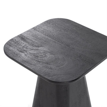 Masuta de cafea din lemn de mango Aron 40x40 cm neagra - Img 2