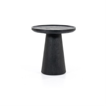 Masuta de cafea din lemn de mango Ron 46x49 cm neagra