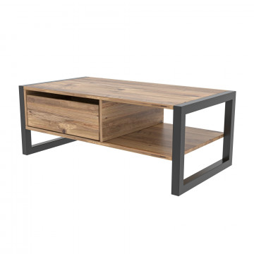 Masuta de cafea dreptunghiulara Haldizen cu sertar si spatiu de depozitare 105x55 cm - Img 6