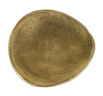 Măsuță de cafea Karima, din aluminiu antichizat, 55 x 60 x 45 cm - Img 4