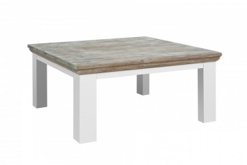 Masuta de cafea patrata din lemn 100x100x45 cm gri/alb