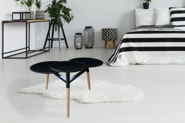 Masuta de cafea triplet Butler 86,5x71x49,5 cm neagra - Img 5