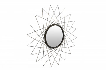 Oglinda rotunda cu rama din metal aurie Soprano, 2cm (L / D) x 79cm (l) x 79cm (H) - Img 2