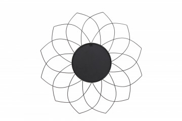 Oglinda rotunda cu rama din metal neagra Impulso Negru, 2cm (L / D) x 79.5cm (W) x 79.5cm (H) - Img 3