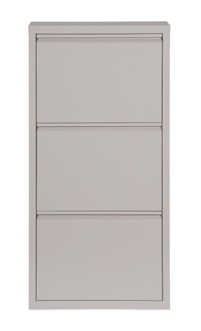 Pantofar metalic Eyvin, 3 uși rabatabile, taupe, 50x15x106 cm - Img 2
