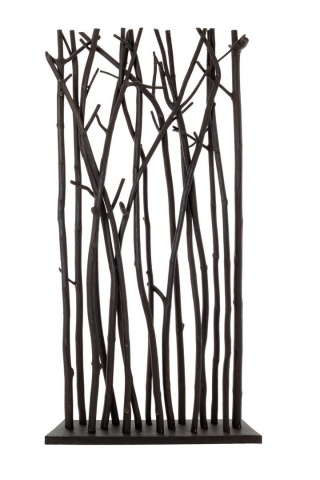 Paravan Aili, din lemn de Mungur, vopsit negru, 100x18.5x180 cm - Img 3