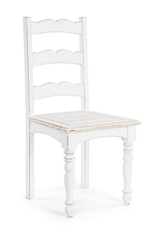 Scaun Colette din lemn masiv de mango albe 45x45x102 cm