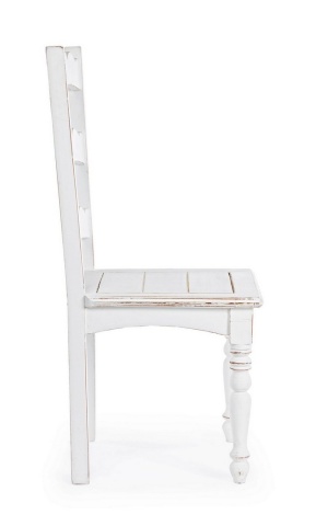 Scaun Colette din lemn masiv de mango albe 45x45x102 cm - Img 5