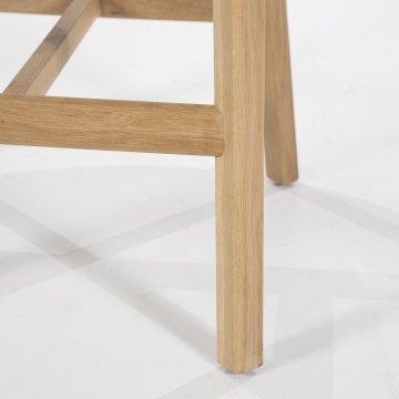 Scaun de bar Mikky din Tesatura taupe si lemn de stejar natur - Img 16