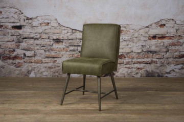 Scaun piele artificiala Belmonte verde deschis - Img 2