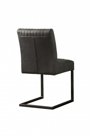 Scaun piele artificiala Ferro gri - Img 2