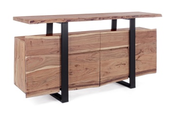 Servanta Artur cu 4 uși și 2 sertare, din lemn de acacia, 175x45x90 cm