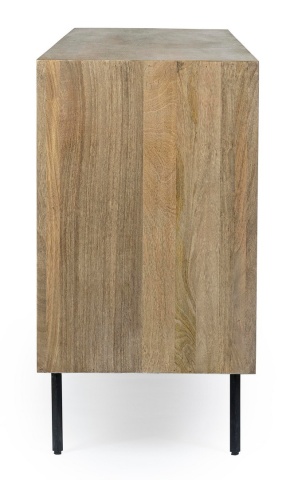 Servanta Darsey, cu 3 uși, din lemn de mango și oțel, 184x45x83.4 cm - Img 5