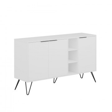 Servanta din pal melaminat Clara alba 142x83x35,6 cm