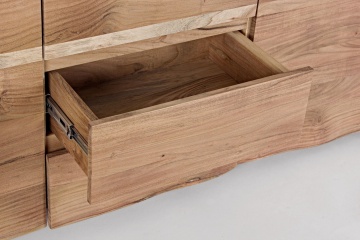 Servanta Eneas, cu 2 uși și 3 sertare, din lemn de acacia, 160x45x85 cm - Img 6