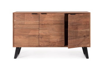 Servanta Isar cu 3 uși, din lemn de acacia, 130x40x80 cm - Img 6