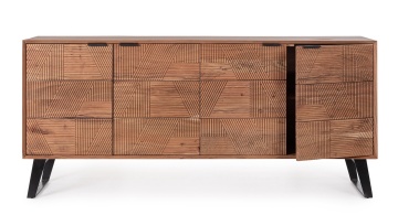 Servanta Isar cu 4 uși, din lemn de acacia, 175x40x80 cm - Img 6