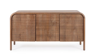 Servanta Sanat, cu 3 uși, din lemn masiv de mango, 145x45x75 cm - Img 2