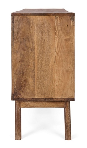 Servanta Sylvester, stil vintage, cu 2 uși și 3 sertare, din lemn de mango, 150x40x80 cm - Img 5