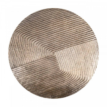 Set 2 masute de cafea rotunde din metal Lohan 60x42x42 cm aurii - Img 2