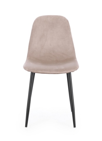 Set 4 scaune Irelia, din catifea, Taupe, 52,5x42,5x90 cm - Img 4