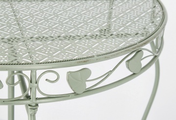 Set de 2 console Harriet, din oțel vopsit electrostatic, salvie, 75x36x75 cm - Img 6
