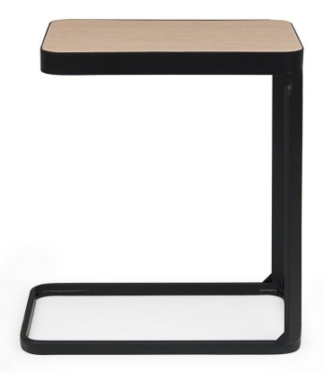 Set de 2 Măsuță de cafea stil nordic, metal și furnir de brad, 50x30x55 cm - Img 3