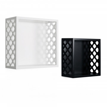 Set de 2 polite Missouri 10,5cm/12cm x 23,5cm/27cm x 23,5cm/27cm negru/alb