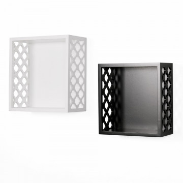 Set de 2 polite Missouri 10,5cm/12cm x 23,5cm/27cm x 23,5cm/27cm negru/alb - Img 2