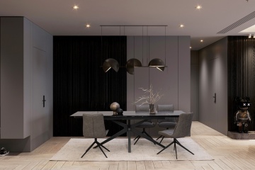 Set de 2 scaune din piele ecologică și oțel vopsit electrostatic, Gri, 50 x 64 x 86 cm - Img 8