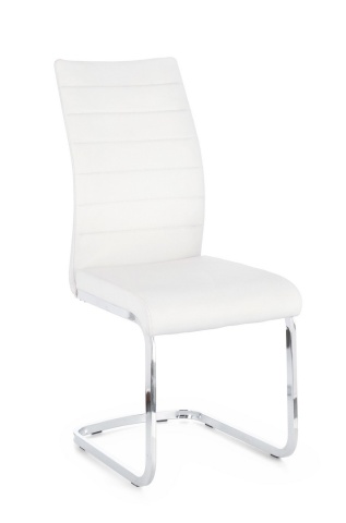 Set de 4 scaune Myra din piele ecologică, alb, 41x60x98 cm - Img 1