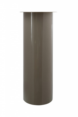 Suport lumanare din fier Art Deco, taupe / auriu - Img 1