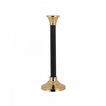 Suport lumanare din metal Niles, gold/negru - Img 2