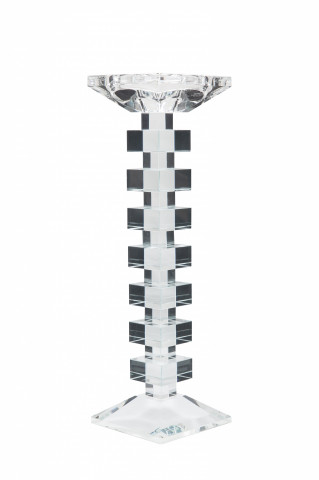 Suport lumanare din sticla de cristal Azalea III, transparent - Img 1
