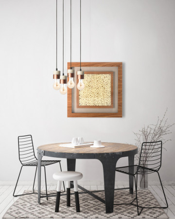 Tablou din lemn Carre III 60cm x 60cm - Img 2