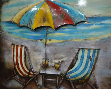 Tablou din metal Beach 120cm x 90cm - Img 2