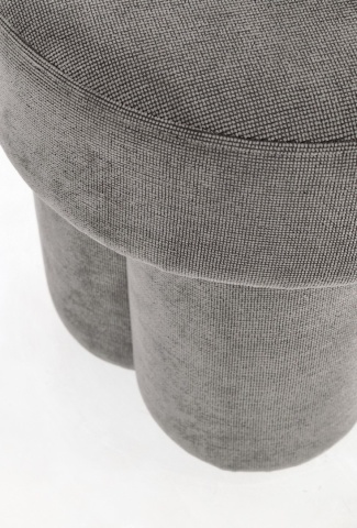 Taburet din material textil, gri, 42x42x43 cm - Img 3
