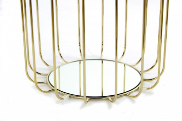 Taburet tapitat/masuta de cafea rotund/a Comfortable 50x50x45 cm roșu - Img 8