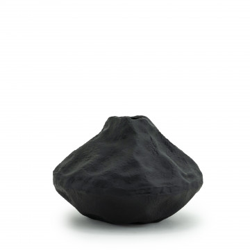 Vaza de aluminiu Dent mica neagra 20 cm