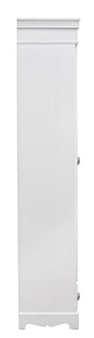 Vitrină Blanc, cu 1 ușă și 1 sertar, din MDF, finisaj alb mat cu efect albit, 50x34x170 cm - Img 4