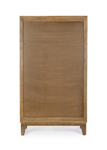 Vitrină cu 2 uși Remington, din lemn de mango cu finisaj nitrocelulozic și sticlă ambră, 80 x 40 x 140 cm - Img 4