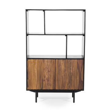 Bibliotecă din lemn de sheesham Alexander 93,5x40x150 cm