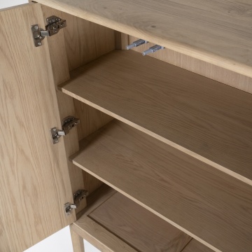 Bibliotecă Harvey din lemn de stejar natural 90x40x180 cm - Img 6