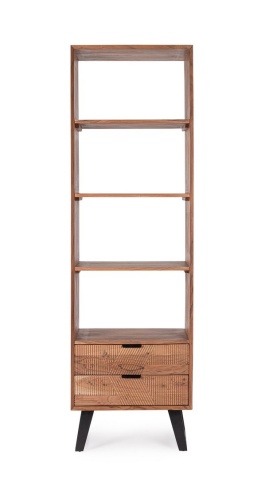 Bibliotecă Isar cu 2 uși din lemn masiv maro 195 cm - Img 2